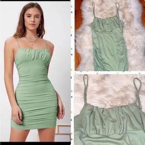 Le Lis Ruched Mini Lined Bodycon